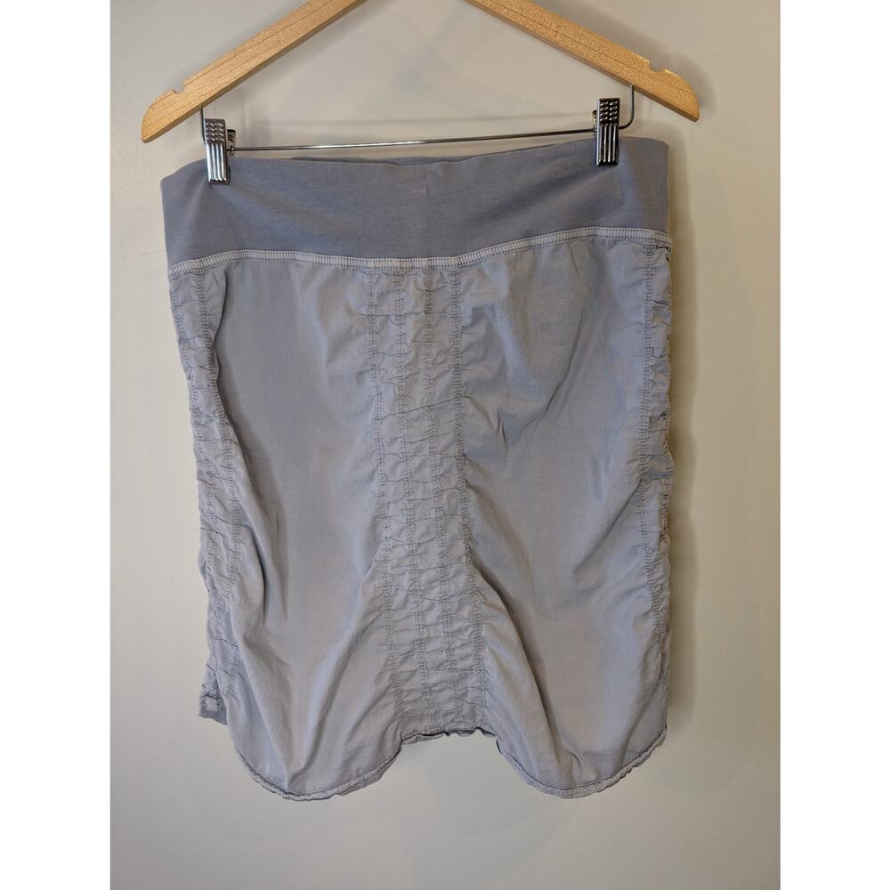 Wearables Gray Ruched Smocked Athletic Skirt Wide Waistband Large